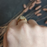 Victorian 2.26 CTW Diamond 18 Karat Yellow Gold Cluster Ring Wilson's Antique & Estate Jewelry