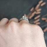 Art Deco 0.90 CTW Diamond Platinum Foliate Engagement Ring Wilson's Antique & Estate Jewelry