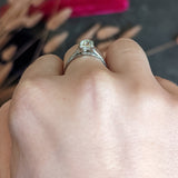 Art Deco 1.08 CTW Old Mine Diamond Platinum Engagement Ring GIA Wilson's Antique & Estate Jewelry
