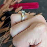 Contemporary 1.58 CTW Diamond Platinum 18 Karat Gold Engagement Ring Wilson's Antique & Estate Jewelry
