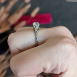 Mid-Century 1.26 CTW Diamond Platinum Engagement Ring GIA Wilson's Antique & Estate Jewelry
