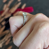 Mid-Century 1.40 CTW Diamond Platinum Engagement Ring GIA Circa 1950 Wilson's Antique & Estate Jewelry