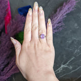 Neoclassical 4.95 CTW Purple Sapphire Diamond Platinum Zeus Intaglio Art Deco Ring Wilson's Antique & Estate Jewelry