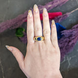 Schlumberger Tiffany & Co. Vintage 3.49 Ctw No Heat Ceylon Sapphire 18 Karat Gold Unisex Ring Wilson's Antique & Estate Jewelry