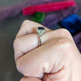 1950's Mid-Century 4.59 CTW No Heat Sapphire Diamond Platinum Three Stone Ring GIA Wilson's Antique & Estate Jewelry