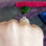 1950's Mid-Century 0.72 CTW Diamond Platinum Engagement Ring Wilson's Antique & Estate Jewelry