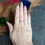 Art Deco 1.42 CTW Diamond Platinum Geometric Engagement Ring GIA Wilson's Estate Jewelry