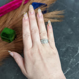1950's Mid-Century 1.65 CTW Diamond Platinum Bombe Band Ring Wilson's Estate Jewelry