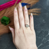 Belle Epoque 1.14 CTW Diamond Platinum Bow Engagement Ring GIA Wilson's Estate Jewelry