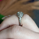 Edwardian 1.65 CTW Diamond Platinum Clover Engagement Ring Wilson's Estate Jewelry