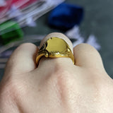 Art Nouveau Sapphire 14 Karat Gold Signet Ring Wilson's Estate Jewelry