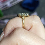 Art Deco Diamond 14 Karat Two-Tone Gold Dinner Ring Wilson's Estate Jewelry