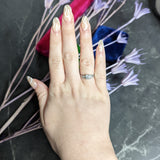 Late Art Deco 0.90 CTW Diamond Platinum Tulip Engagement Ring GIA Wilson's Estate Jewelry
