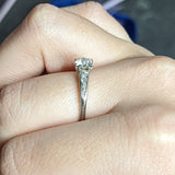 1936 Art Deco 1.12 CTW Old European Diamond Platinum Engagement Ring Wilson's Estate Jewelry