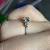 Mid-Century 0.38 CTW Diamond Platinum Engagement Ring Wilson's Estate Jewelry