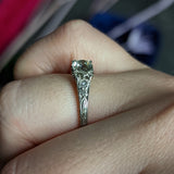 Art Deco 0.67 CTW Diamond Platinum Filigree Engagement Ring Wilson's Estate Jewelry