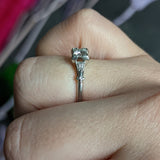 W.W. Fulmer & Co. 0.32 CTW Diamond Platinum Fleur-De-Lis Engagement Ring Wilson's Estate Jewelry