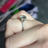 Art Deco 2.35 CTW Diamond Platinum Fleur-De-Lis Engagement Ring GIA Wilson's Estate Jewelry