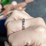 Contemporary 0.33 CTW Diamond Sapphire Platinum Channel Band Ring Wilson's Estate Jewelry