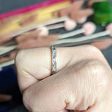 Contemporary 0.45 CTW Diamond 18 Karat White Gold Eternity Band Ring Wilson's Estate Jewelry