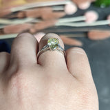 Vintage 2.53 CTW Fancy Intense Yellow Diamond & Diamond Platinum Engagement Ring GIA Wilson's Estate Jewelry