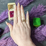 Bulgari Italy Diamond 18 Karat Rose Gold Flexible Snake Serpenti Vintage Band Ring Wilson's Estate Jewelry