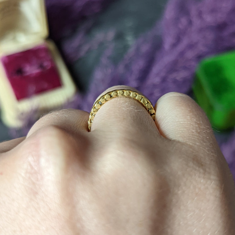 Van Cleef & Arpels Vintage French 18 Karat Yellow Gold Wheat Band Ring Wilson's Estate Jewelry