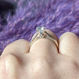 Contemporary 0.92 CTW Diamond 14 Karat White Gold Engagement Ring GIA Wilson's Estate Jewelry