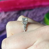 Art Deco 1.12 CTW Diamond Platinum Geometric Engagement Ring Wilson's Estate Jewelry