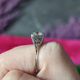 Art Deco 0.68 CTW Diamond Platinum Butterfly Engagement Ring Wilson's Estate Jewelry