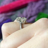 Edwardian 1.70 CTW Diamond Platinum Antique Toi Et Moi Engagement Ring Wilson's Estate Jewelry