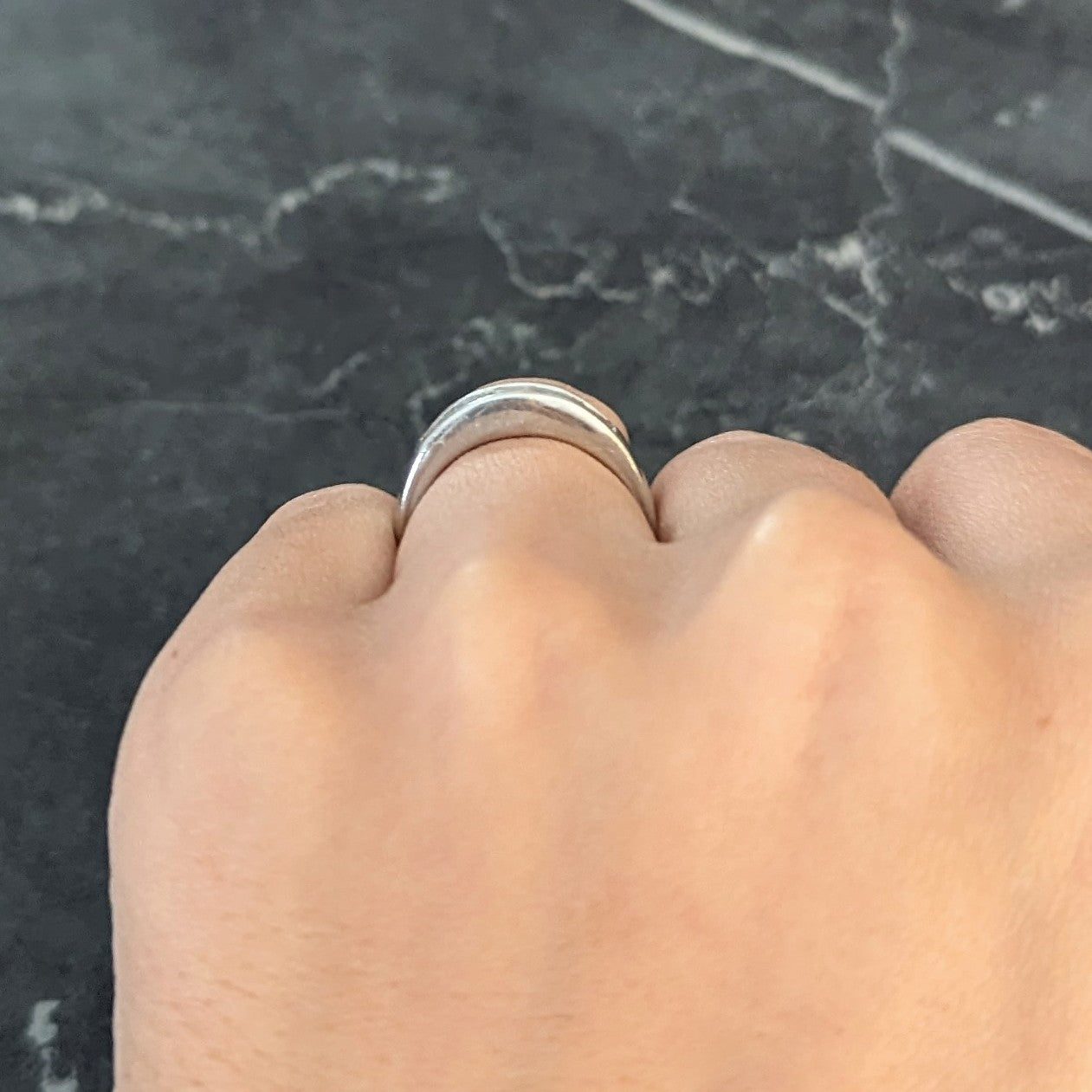 1.01 CTW Square Step Cut Diamond Platinum Channel Band Unisex Ring Wilson's Estate Jewelry