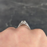 Art Deco 1.08 CTW Old European Cut Diamond Platinum Scrolling Filigree Engagement Ring Wilson's Estate Jewelry