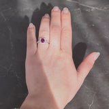 Contemporary 1.47 CTW Cushion Cut Ruby Diamond Platinum Square Halo Ring