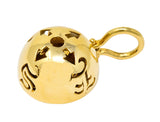 Accar Vintage 14 Karat Gold Gyroscope Compass Pendant - Wilson's Estate Jewelry