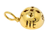 Accar Vintage 14 Karat Gold Gyroscope Compass Pendant - Wilson's Estate Jewelry