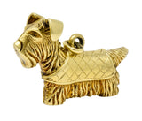 Adorable Art Nouveau 14 Karat Gold German Scottish Terrier Dog Charm - Wilson's Estate Jewelry