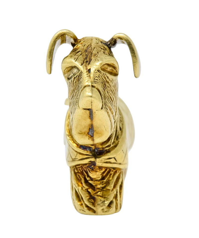 Adorable Art Nouveau 14 Karat Gold German Scottish Terrier Dog Charm - Wilson's Estate Jewelry
