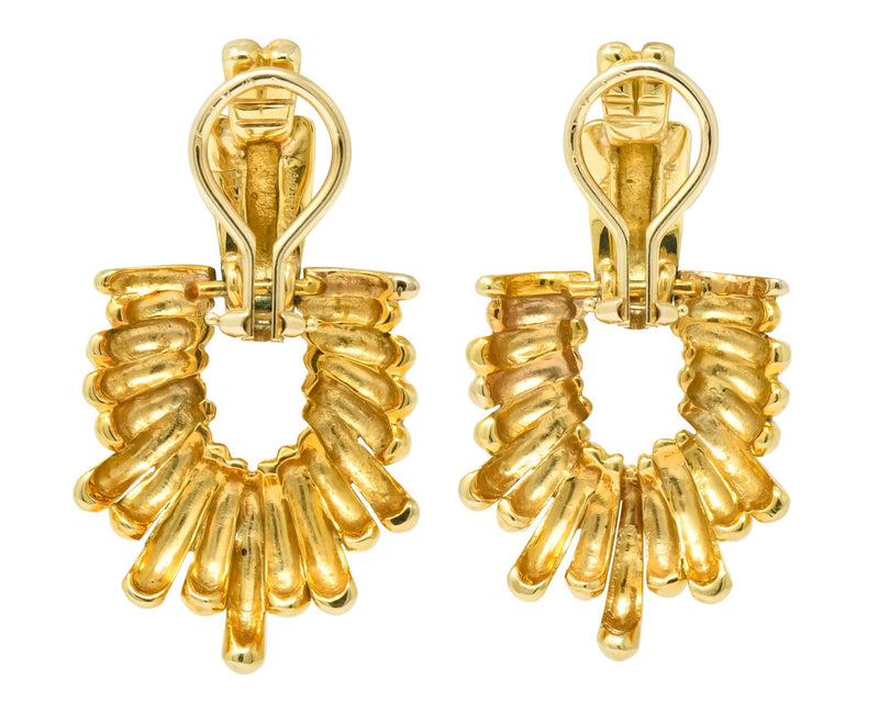 Aldo Cipullo Cartier Vintage 18 Karat Gold Door Knocker Ear-Clip Earring 1970's - Wilson's Estate Jewelry