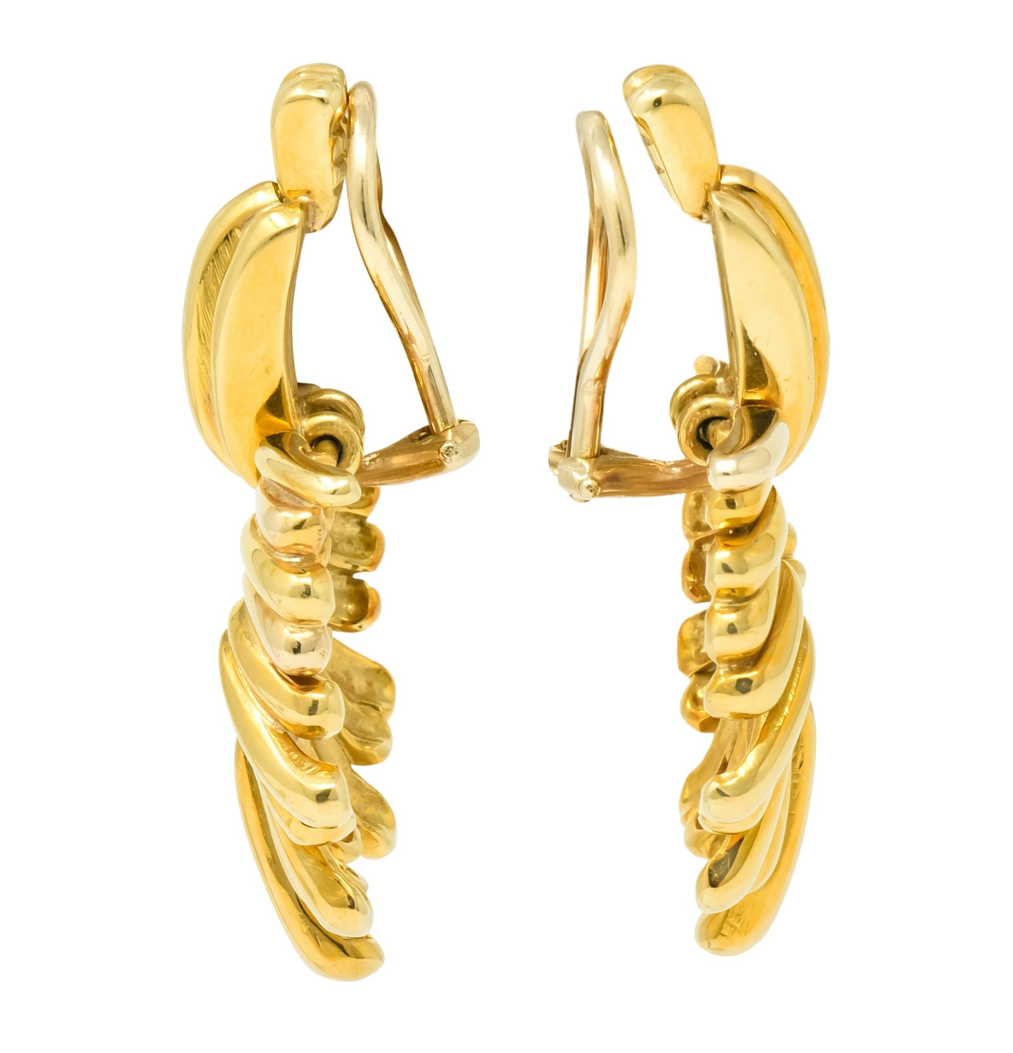 Aldo Cipullo Cartier Vintage 18 Karat Gold Door Knocker Ear-Clip Earring 1970's - Wilson's Estate Jewelry