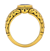 Alex Sepkus 1.58 CTW Sapphire Diamond 18 Karat Gold Dragon Ring - Wilson's Estate Jewelry