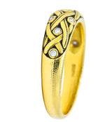 Alex Sepkus Diamond 18 Karat Yellow Gold Band Stackable Ring - Wilson's Estate Jewelry