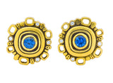 Alex Sepkus Sapphire Diamond 18 Karat Gold Earrings - Wilson's Estate Jewelry