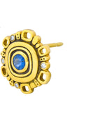 Alex Sepkus Sapphire Diamond 18 Karat Gold Earrings - Wilson's Estate Jewelry