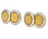 Allsopp-Steller Inc. Edwardian Platinum-Topped 14 Karat Gold Men's Cufflinks - Wilson's Estate Jewelry