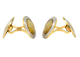 Allsopp-Steller Inc. Edwardian Platinum-Topped 14 Karat Gold Men's Cufflinks - Wilson's Estate Jewelry