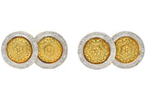 Allsopp-Steller Inc. Edwardian Platinum-Topped 14 Karat Gold Men's Cufflinks - Wilson's Estate Jewelry