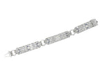 Amazing Art Deco 11.50 CTW Diamond Sapphire Platinum Bracelet Wilson's Estate Jewelry