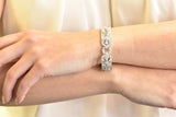 Amazing Art Deco 11.50 CTW Diamond Sapphire Platinum Bracelet Wilson's Estate Jewelry