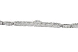 Amazing Art Deco 11.50 CTW Diamond Sapphire Platinum Bracelet Wilson's Estate Jewelry
